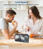 720P 7Inch Screen AM FM Movie Video Radio with Bluetooth Speaker, Rechargeable Digital Shortwave MP3 MP4 Player Radio, Support USB/Micro SD Card, Loud Speaker and Headphone Jack (NO TV) - Image 9
