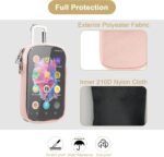 TXEsign MP3 & MP4 Player Carry Case Bag with Clear Window Travel Carrying Case for 4" Touch Screen MP3 MP4 Player Case Storage Bag with Inner Pocket for Earphones, USB Cable, Memory Card (Peach Fuzz) - Image 6