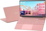 15.6" FHD Student Laptop Pink,16GB DDR4 RAM 512GB PCIe SSD,Portable Laptop Computer with Backlit Keyboard,180 ° Angle Opening,Fingerprint Reader,6000mAh Battery,Webcam,WiFi 5,BT 4.2,HDMI,USB 3.0 - Image 2