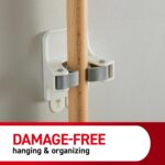 Command Broom and Mop Grippers Wall Hook, Damage Free Hanging Wall Mount Broom and Mop Holder, No Tools Household Cleaning Organizer for Living Spaces, 6 Hangers and 16 Command Strips - Image 8