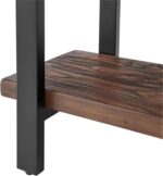 Pomona 27-Inch Wood End Table in Rustic Natural Finish with Metal Legs - 2-Tier Modern Farmhouse Side Table for Home Décor or Accent in Living Room, Bedroom, and Office by Alaterre Furniture - Image 12