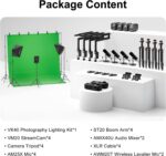 NearStream Enterprise Kit – Business Quad Kit with VM20 StreamCam, VK40 Photography Kit, Camera Tripod, AM25X Mic, ST20 Boom Arm,AWM20T Wireless Mic, AMIX40U Audio Mixer & XLR Cables for Livestreaming - Image 3