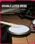 Electric Drums, Donner DED-200 LITE Electronic Drum Kit for Beginner with 450+ Sounds, USB MIDI, Quiet Mesh Pads, Throne, Headphones, Sticks and 40 Melodics Lessons - Image 3