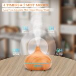 550 ML Aroma Diffiser with Essential Oils Set, Essential Oil Diffuser with Remote, Ultrasonic Technology Aromatherapy Diffusers Auto Shut-Off for Office, Home - Image 5
