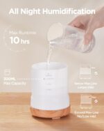 InnoGear Aromatherapy Diffuser & 8 Essential Oils Set, 300ml Premium 5-in-1 Ultrasonic Essential Oil Diffusers Scent Humidifier Aroma Diffuser Vaporizer Auto-Off Timer for Room Office Home, Yellow - Image 3