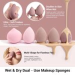 MAANGE Makeup Brush Set 51 PCS Professional Makeup Brushes for Foundation Powder Concealers Eye shadows Blending Blush Travel Make up Brush Kit (Pink) - Image 6