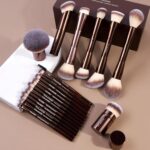 MAANGE 20 Pcs Makeup Brushes with Gift Box, Double-End Multi-functional Makeup Brushes for Blending Liquid Powder Concealer Cream Blush Buffe,CoffeeBrown - Image 9