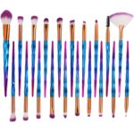 KOLIGHT Pack of 20pcs Cosmetic Eye Shadow Sponge Eyeliner Eyebrow Lip Nose Foundation Powder Makeup Brushes Sets (purple) - Image 3