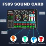 F999 Podcast Equipment Bundle for 2,DJ Mixer with BM800 Podcast Microphone Bundle Studio Condenser Microphone Perfect for Podcasting, Recording, Singing, TikTok Live Vlog,Streaming and Gaming - Image 5