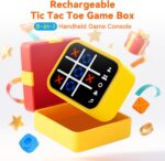 Rechargeable Tic Tac Toe Game Box with 5 Fun Brain Memory Games, Electronic Touchscreen Handheld Game, Portable Digital Puzzle Board Travel Toy, Gifts Choice for Kids and Adults(Yellow) - Image 10