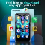 160GB MP3 Player with Bluetooth and WiFi – HiFi Android 13 Music Player for Spotify/Pandora/Audible/YouTube, 4.02" Touchscreen, Built-in Speaker, Supports Play Store (160GB-Black) - Image 3