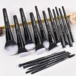 Bueart Design 19Pcs ULTRA SOFT Black labeled DENSE HAIR Makeup Brushes set Contains large powder Flat Foundation Ultimate Blending Make up Brush set Blush Face Brush Concealers contour Eyeshadow - Image 10