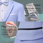 Barry.Wang Mens Casual Blazer Suit Jacket Two Buttons Sport Coat Lightweight Homecoming Business Daily Wedding Dress - Image 7