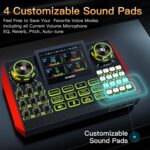 Tenlamp G9 Podcast Equipment Audio Mixer, Live Sound Card Console with 3.5mm Microphone Input, Voice Changer, and Noise Reduction Function - Image 6