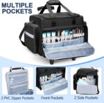 Damero Rolling Medical Bag with Detachable Trolley, Empty Emergency Response Supplies Bag with Removable Dividers, Medical Equipment Storage Bag for Home Health Nurses, Doctors, EMT, EMS, Black - Image 5