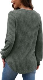 OFEEFAN Womens Tops Dressy Casual Long Sleeve Shirts for Women Business Casual Outfits Lightweight Fall Sweaters Warm - Image 6