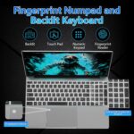 15.6" FHD Laptop,16GB DDR4 RAM 512GB SSD,Portable Laptop Computer with Backlit Keyboard,180 ° Angle Opening,Fingerprint Reader,38WH Battery,Webcam,WiFi 5,BT 4.2,Mini HDMI,USB 3.0 - Image 6