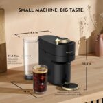 Nespresso Festive Vertuo Pop+ Deluxe Coffee and Espresso Maker by Breville with Milk Frother, Matte Black Gold - Image 9