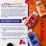 Vitamatic Vitamin D3 & K2 Gummies (2-Pack, 60 Count) Supports Healthy Bones, Heart Health, Calcium Absorption, and Immune Function Plant-Based, Non-GMO, Gluten-Free - Image 8