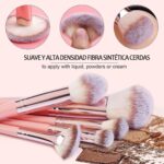 Makeup Brush Set, 42Pcs Makeup Tool Set Premium Synthetic Foundation Powder Concealers Eye Shadows Blush Makeup Brushes Kit with Makeup Sponge, Powder Puffs for Beginner & Professional - Image 5