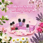 SALKING Floral Essential Oils Set, Premium Pure and Natural Essential Oils, Fragrance Oil Scented Oils for Oil Diffusers 6 x 10 ML - Lavender, Rose, Jasmine, Cherry Blossom, Gardenia, Chamomile - Image 8