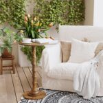 Round Side Table, Modern Drink Table for Small Spaces, Small End Table with Solid Wood Leg for Living Room, Bedroom, Corners, and Office (Rustic Brown) - Image 3