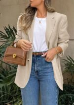 PRETTYGARDEN 2025 Blazers for Women Business Casual Long Sleeve Lapel Open Front Suit Jacket Work Blazer with Pockets - Image 6
