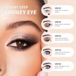 Docolor Double Sided Makeup Brushes, 6Pcs Double Ended Eyeshadow Brush Set Professional Eye Makeup Brushes Set Foundation Eyeshadow Blending Eyebrow Travel Make Up Brushes Kits - Image 7