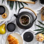 Juvale Tea Kettle Stovetop Japanese Cast Iron Tetsubin - 40 oz, Black - Cast Iron Tea Set & Teapot with Loose Leaf Infuser, Warmer & 4 Cups, Trivet - Image 5