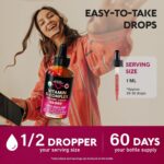 USDA Organic Vitamin B-Complex B5 Pantothenic Acid | B12 Methylcobalamin | B1 Thiamine | B6 Pyridoxine | B7 Biotin | B9 Folic | B3 Niacinamide - B Complex Liquid Drops, Made in USA Supplement, 2fl oz - Image 8