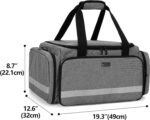 Trunab First Responder Bag Empty, Professional Medical Supplies Bag First Aid Kits Bag with Inner Dividers for Home Health Nurse, Community Care, EMT, EMS, Bag Only, Grey - Patented Design - Image 7