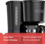 BLACK+DECKER 5-Cup Coffee Maker with On/Off Switch, Sneak-A-Cup Feature, and Easy-View Water Window, Black - Image 8