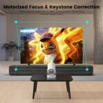 [Electric Focus]Mini Portable Projector with 4K Support, Bluetooth 5.4 WIFI6, 5watt Sound Base Speaker, 260 ANSI, Android 11, 210° Rotation , Auto Keystone Correction Video Projector HY300 PLUS - Image 5