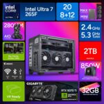 Cooler Master NR2 Pro Mini ITX – Intel Ultra 7 265F 2.4GHz (5.3 GHz Turbo) | Gigabyte RTX 5070 Ti 16GB & B860I AORUS PRO ICE| 32GB DDR5 6000MHz | 2TB Gen4 M.2 | WiFi | Windows 11 | 280mm AIO Gaming PC - Image 4