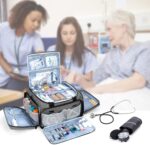 Trunab First Responder Bag Empty, Professional Medical Supplies Bag First Aid Kits Bag with Inner Dividers for Home Health Nurse, Community Care, EMT, EMS, Bag Only, Grey - Patented Design - Image 5