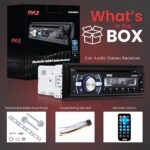 Pyle Boat Bluetooth Marine Stereo Receiver - Marine Head Unit Din Single Stereo Speaker Receiver - Wireless Music Streaming, Hands-Free Calling, CD Player/MP3/USB/AUX/ AM FM Radio -PLCD43BTM (Black) - Image 8