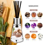 Reed Diffuser of 3 Pack, Escape/Citrus/Sandalwood, Scented Diffuser with 15 Fiber Sticks, Home Fragrance Oil Diffuser, Air Freshener for Bathroom & Bedroom, Each 1.7Fl Oz, Total 5.1Oz - Image 5