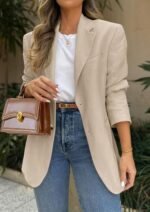 PRETTYGARDEN 2025 Blazers for Women Business Casual Long Sleeve Lapel Open Front Suit Jacket Work Blazer with Pockets - Image 4