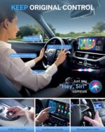 Jemluse Wireless CarPlay Adapter for Apple iPhone - Multi-User Seamless Connection for Convert Wired to Wireless Car Play Adapter - No Latency from iOS 10+ to Screen w/USB C (Gray) - Image 7