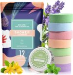 Shower Steamers Aromatherapy-12pcs Essential Oil Shower Bombs, Self Care Christmas Gifts Stocking Stuffers for Women, Relaxation Gifts for Women and Men (Blue) - Image 2