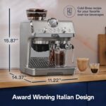 De'Longhi La Specialista Arte Evo Espresso Machine - Compact Cold Brew Coffee Maker with Grinder, Milk Steam Wand/Frother & Tamping Tools - Home Barista Kit for Lattes, Cappuccinos, Iced Coffee - Image 3