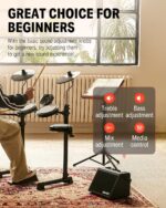 Donner Mini Electric Drum Amp 20W, Wireless Electronic Drum Amplifier Keyboard Speaker DDA-20 Portable for Home Practice - Image 3
