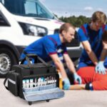 Damero Rolling Medical Bag with Detachable Trolley, Empty Emergency Response Supplies Bag with Removable Dividers, Medical Equipment Storage Bag for Home Health Nurses, Doctors, EMT, EMS, Black - Image 9
