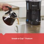 BLACK+DECKER 5-Cup Coffee Maker with On/Off Switch, Sneak-A-Cup Feature, and Easy-View Water Window, Black - Image 7