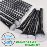 Bueart Design 19Pcs ULTRA SOFT Black labeled DENSE HAIR Makeup Brushes set Contains large powder Flat Foundation Ultimate Blending Make up Brush set Blush Face Brush Concealers contour Eyeshadow - Image 4