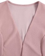 SweatyRocks Women's Casual Lightweight Jackets Ruched 3/4 Sleeve Open Front Work Office Blazer Suit Jacket - Image 5