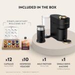 Nespresso Festive Vertuo Pop+ Deluxe Coffee and Espresso Maker by Breville with Milk Frother, Matte Black Gold - Image 4