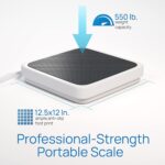 Medical Grade Floor Scale - Portable - Easy to Read Digital Display - Heavy Duty - Home, Hospital & Physician Use - Pound & Kilogram Settings - 12" x 12.5" Platform - 550 lb Limit by Patient Aid - Image 4