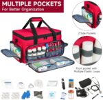 Medical Bag,First Aid Bag Empty,Home Health Nurse Bag with Detachable Divider,Medical Supplies Storage Tote for Nursing Student,Therapist,Doctors - Image 5
