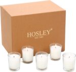 Hosley's Set of 24 Ivory Unscented Glass Filled Votive Candles, Hand Poured Wax Candle Ideal Gifts for Aromatherapy Spa Weddings Birthdays Holidays Party - Image 2